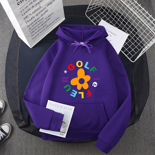Damen Kapuzenpullover mit kreativem Blumen-Grafikdesign und bequemer Passform EB