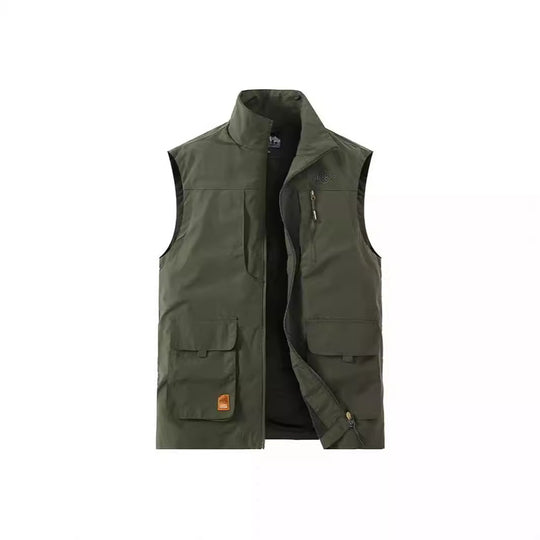 Herren Packbare Funktionsweste mit atmungsaktivem Mesh‑Innenfutter und Mehrfachtaschen EB