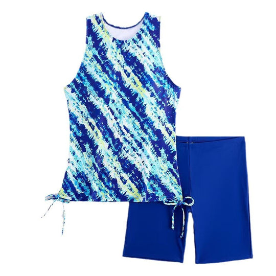 Damen Sportliches Tanktop mit kurzer Hose im modischen Design EB