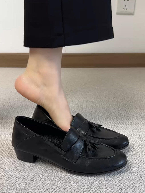 Damen elegante Mokassins mit modischem Quasten-Design EB