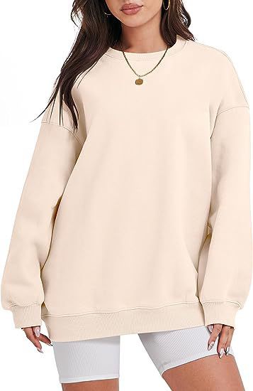 Damen nan extraweites Oversize-Sweatshirt mit überschnittener Schulter und angerautem Innenfutter EB