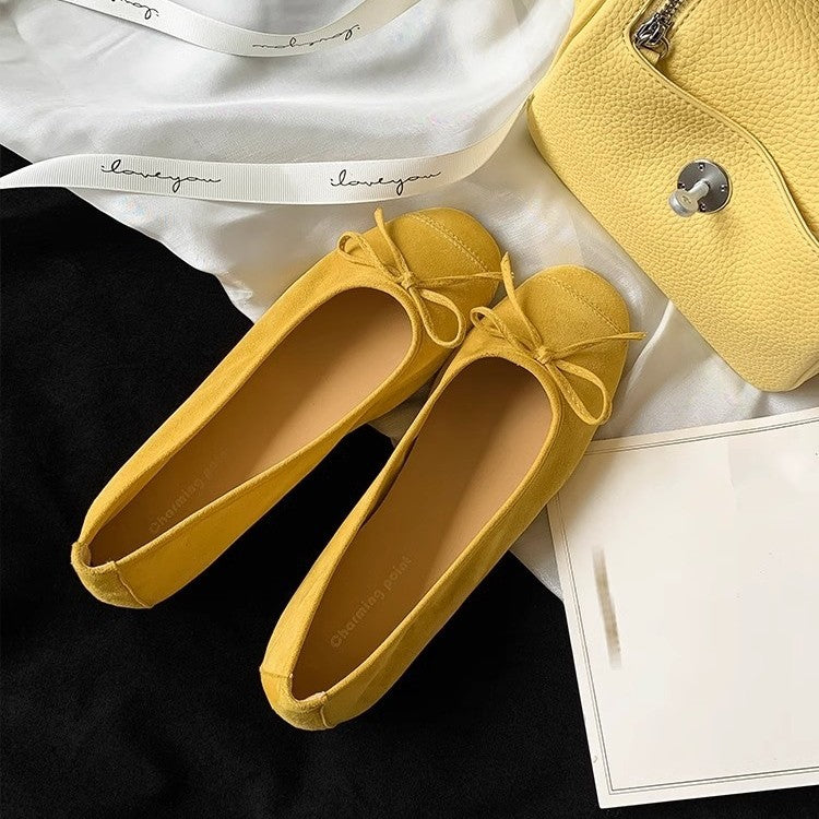 Damen Ballerinas mit elegantem Schleifen-Detail und hochwertiger Glanz-Oberfläche EB