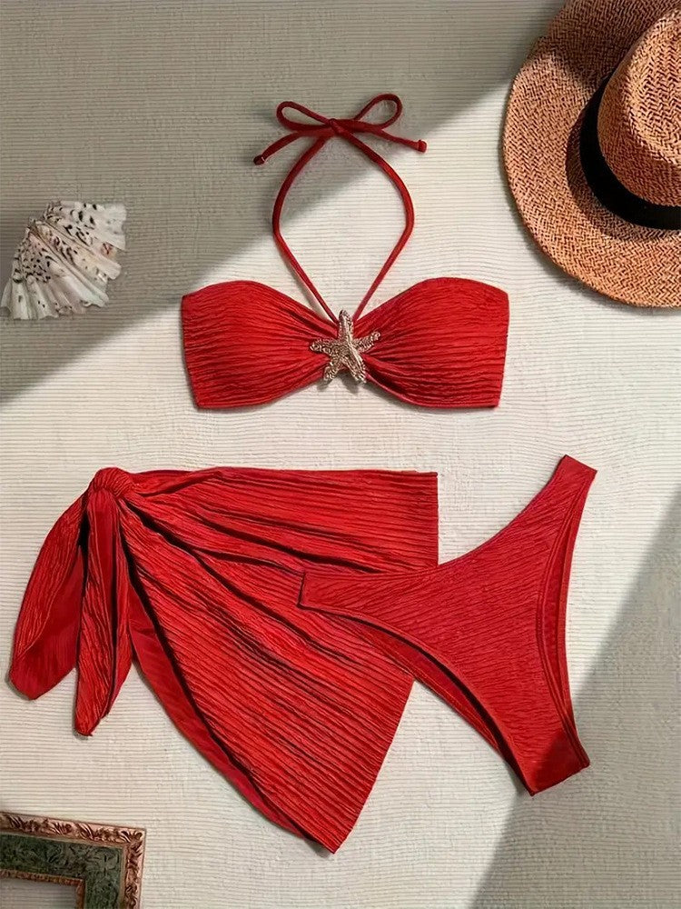 Damen Bandeau-Bikini mit eleganter Wickel-Option EB