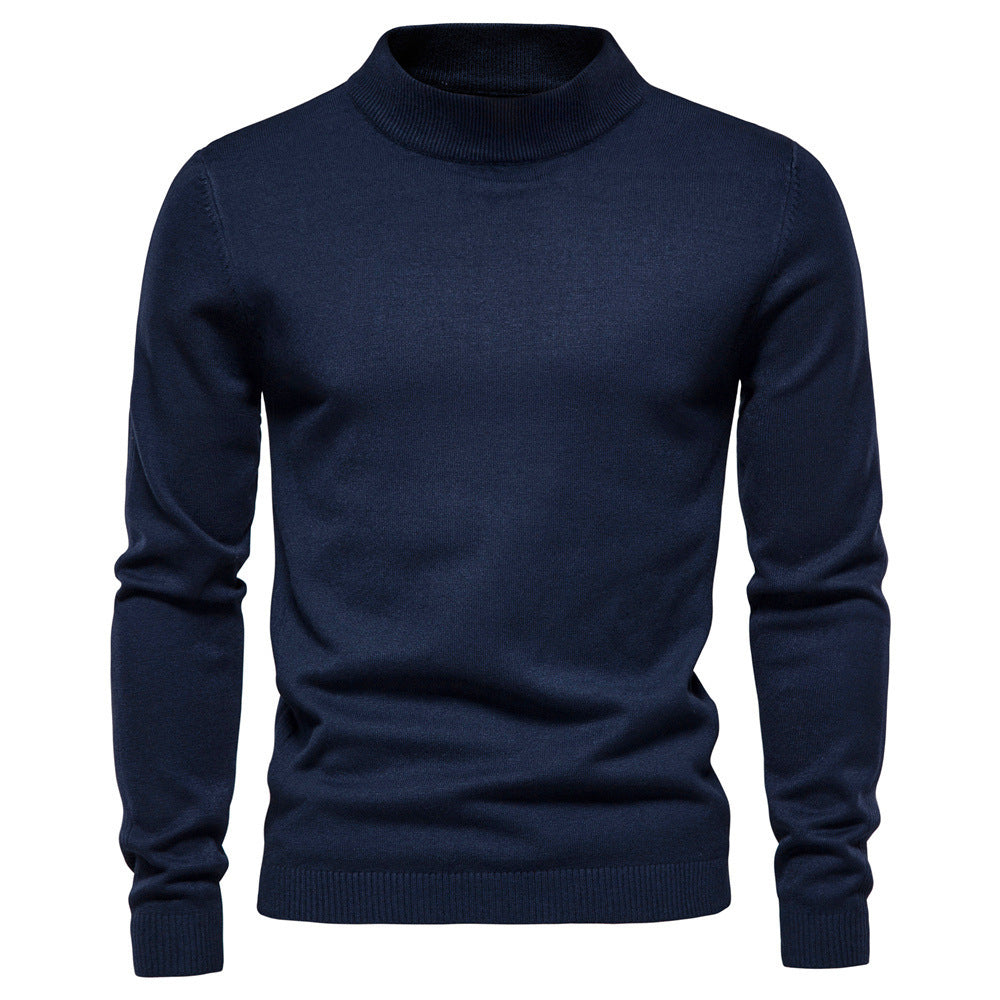 Herren eleganter Rollkragenpullover aus feiner Wolle EB