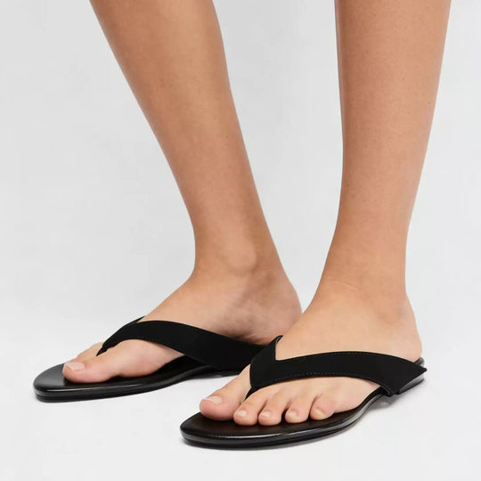 Damen Zehentrenner-Sandalen mit rutschfester Sohle und bequemem Fußbett EB