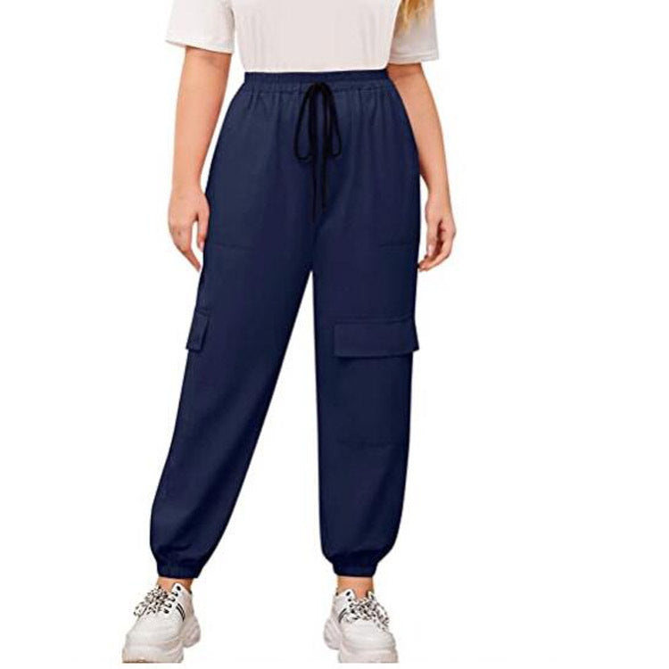 Damen Cargo-Hose mit elastischem Bund und modernen Taschen EB
