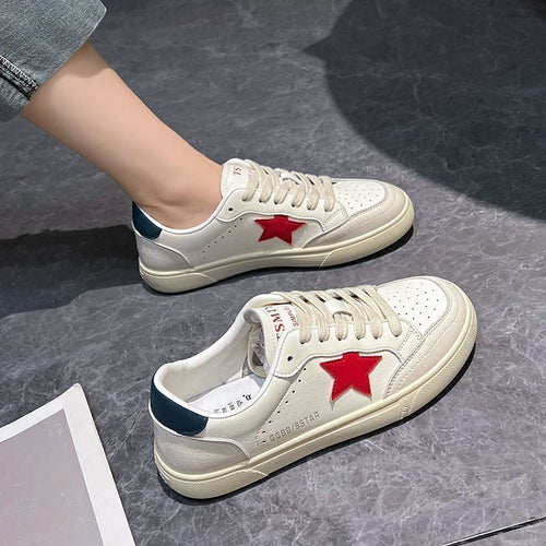 Damen Urban Casual Sneakers mit kontrastierendem Sternen-Design EB