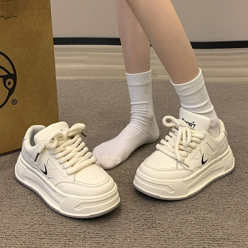 Damen Sportliche Chunky Sneakers mit dicker Sohle und atmungsaktiver Obermaterialstruktur EB