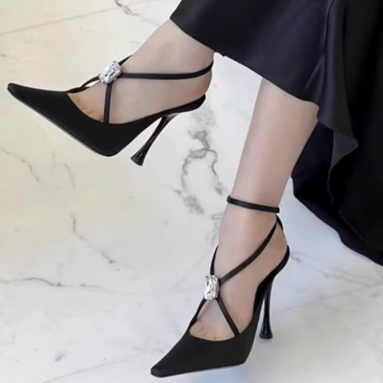 Damen elegante spitzeabsatz Schuhe mit verstellbaren Riemen EB