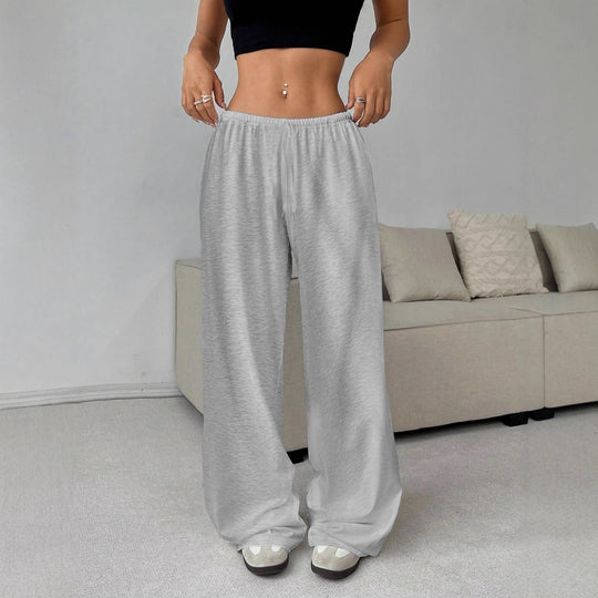 Damen nan weiter Highwaist Palazzo-Jogger mit elastischem Komfortbund, Kordelzug und seitlichen Eingrifftaschen EB