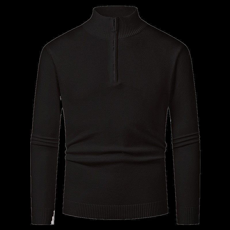 Herren Pullover mit hohem Kragen und Reißverschluss EB