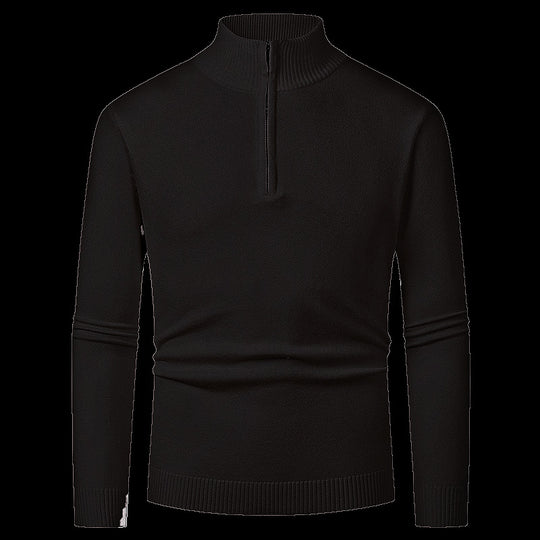 Herren Pullover mit hohem Kragen und Reißverschluss EB