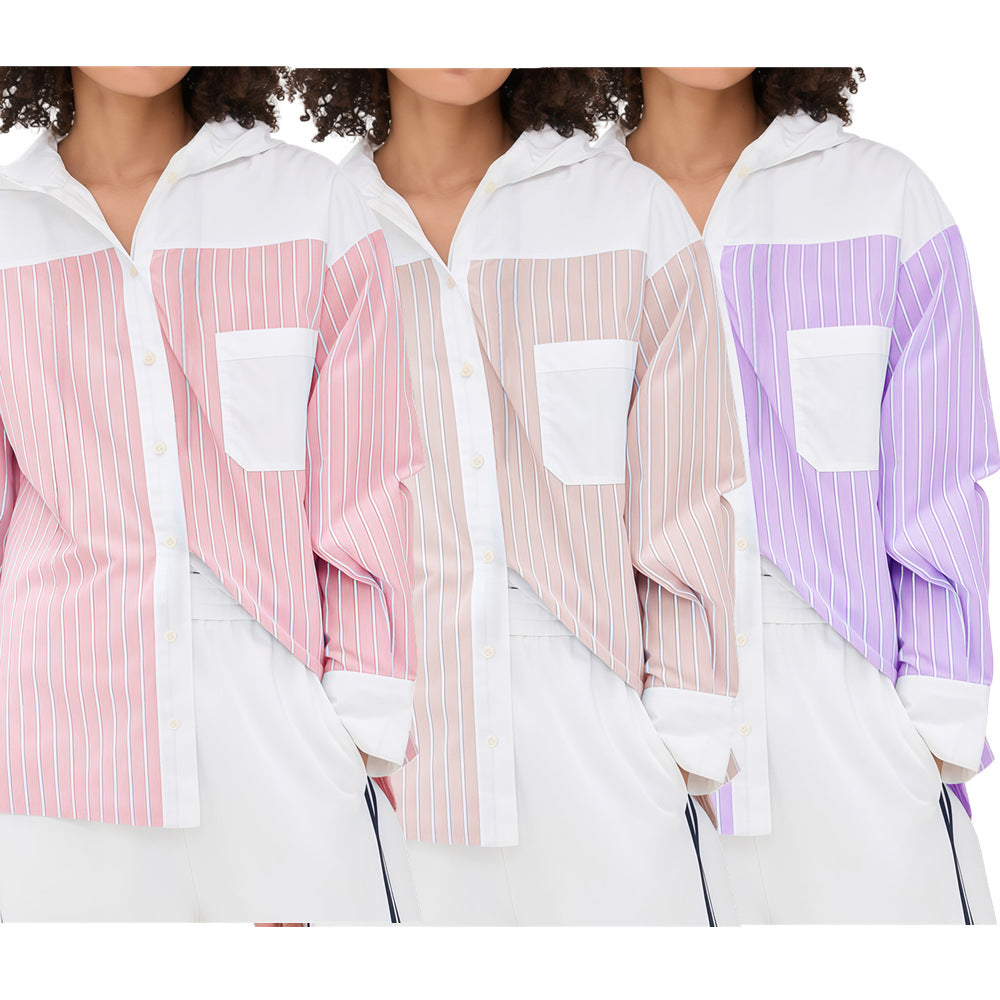 Damen elegante Satinbluse mit Puffärmeln und modernem Kragen EB