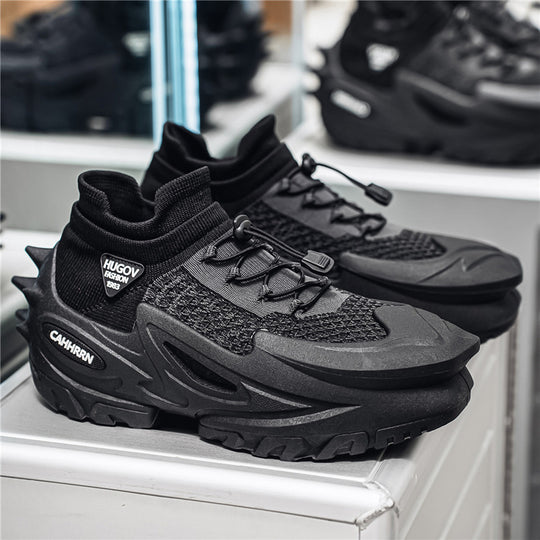 Unisex futuristische Chunky-Sneaker mit gestricktem Schaft, skulpturierter EVA-Sohle und Schnellzugverschluss EB