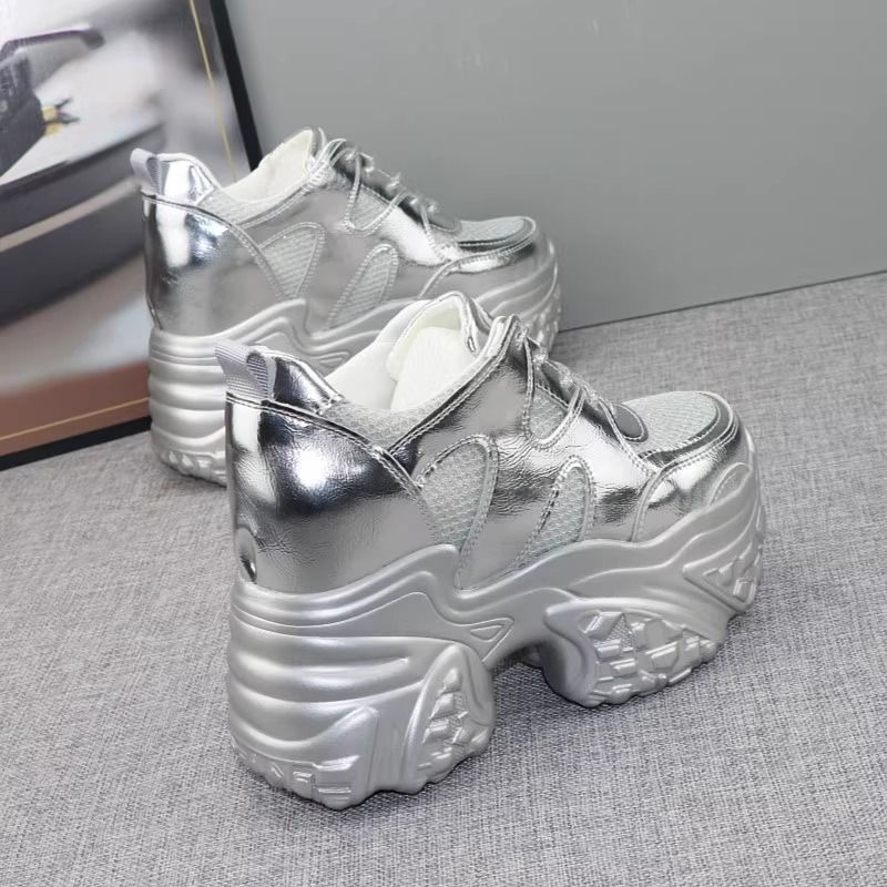 Damen Chunky Sneakers mit atmungsaktiver Mesh-Oberfläche und dämpfender Sohle EB
