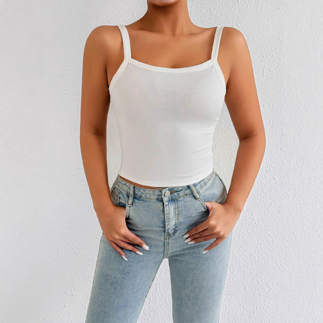 Damen Trägershirt aus Rippenstoff mit figurbetontem Schnitt EB