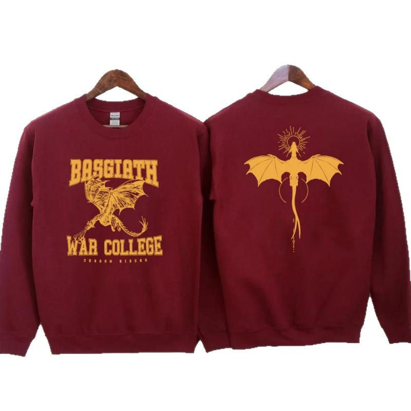 Damen Sweatshirt mit kreativem Drachenmotiv und einzigartigem College-Design EB