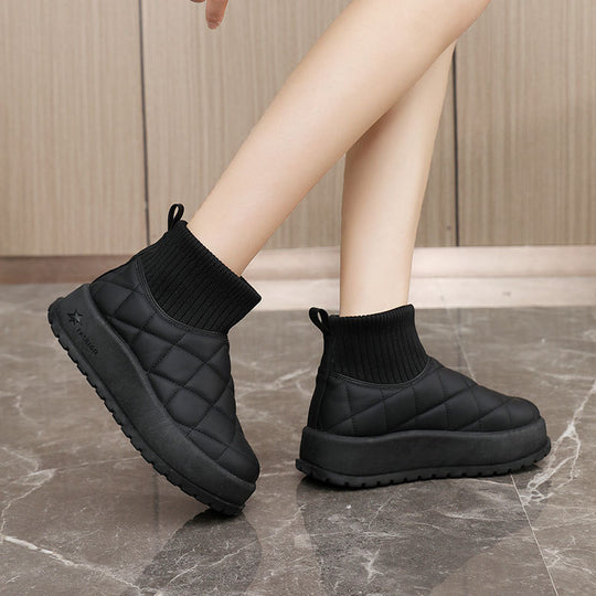 Damen Winterstiefel mit isolierendem Fleece-Innenfutter und rutschfester Sohle EB