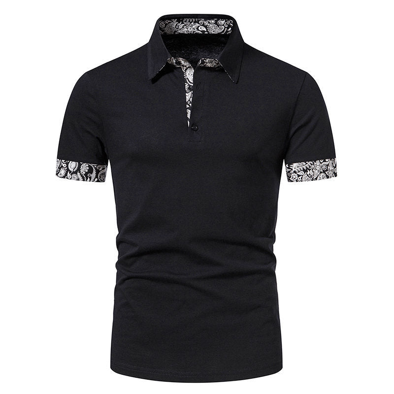 Herren Poloshirt mit modernem Paisleymuster und sportlichem Schnitt EB