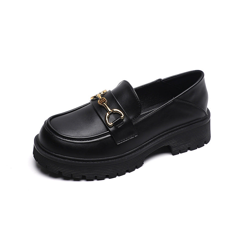 Damen Mokassin-Schuhe mit modischer Schnallenverzierung und robuster Sohle EB