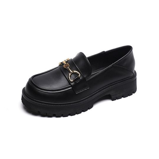 Damen Mokassin-Schuhe mit modischer Schnallenverzierung und robuster Sohle EB