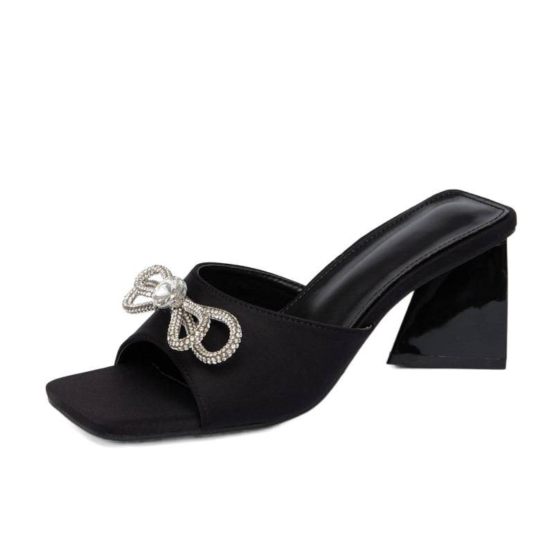 Damen Modische Sandalen mit zierlichem Schleifendetail EB