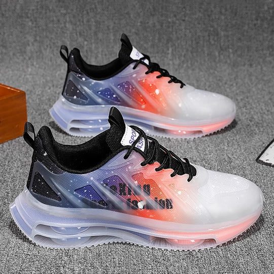 Damen Sportliche Sneakers mit transparentem Obermaterial und LED-Beleuchtung EB
