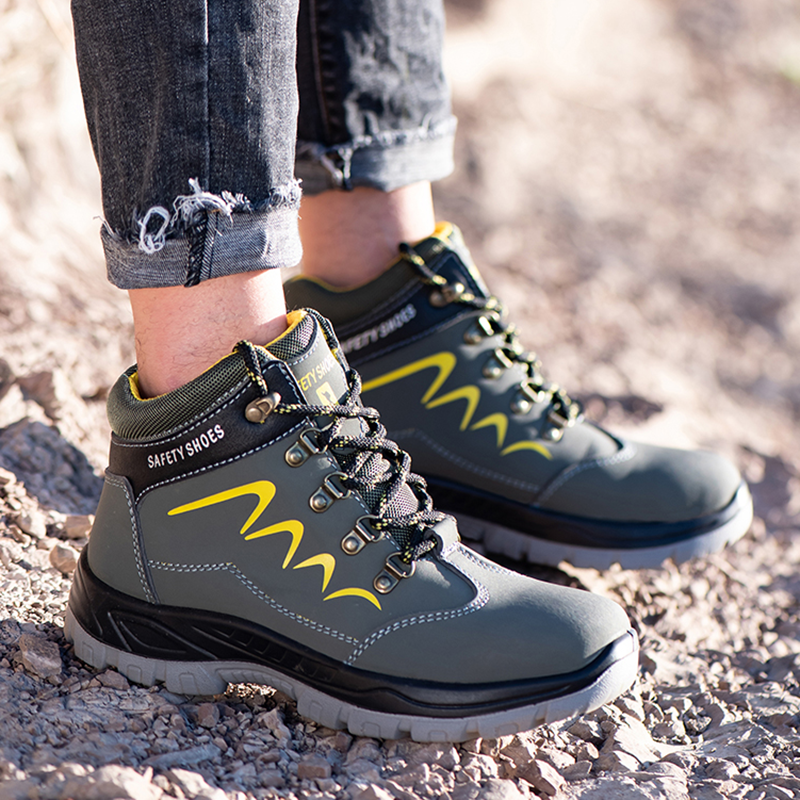 Sicherheit Ankle Schuhe Anti-smashing Stahl Kappe Kappe Stiefel Männer Bau Arbeit stiefel EB
