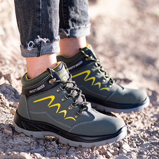 Sicherheit Ankle Schuhe Anti-smashing Stahl Kappe Kappe Stiefel Männer Bau Arbeit stiefel EB