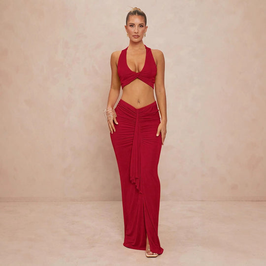 Damen elegantes Bodysuit mit Kreuz-Trageoption und seitlichem Schnitt EB