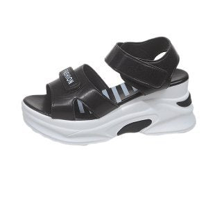 Damen Wedge-Sandalen mit verstellbaren Riemen und gepolsterter Sohle EB