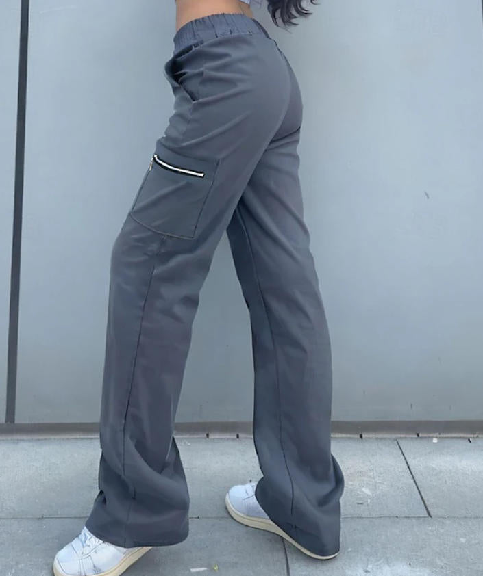 Damen Bequeme Cargo-Hose mit elastischem Bund EB