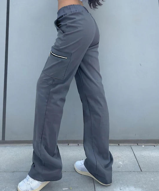 Damen Bequeme Cargo-Hose mit elastischem Bund EB