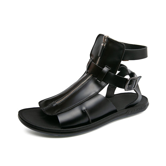 Herren Atmungsaktive Sommer-Sandalen mit elegantem Reißverschluss EB