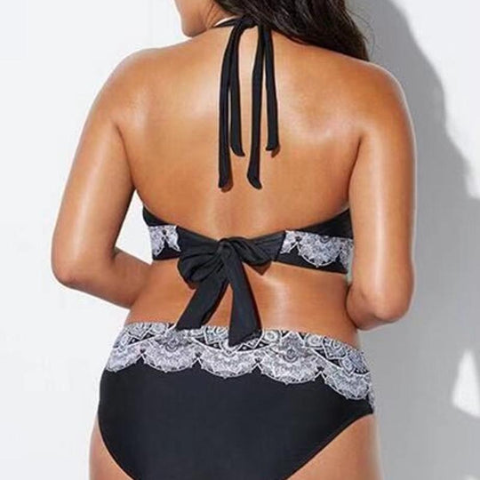 Damen Triangel-Bikini mit kontrastierenden Dessins EB