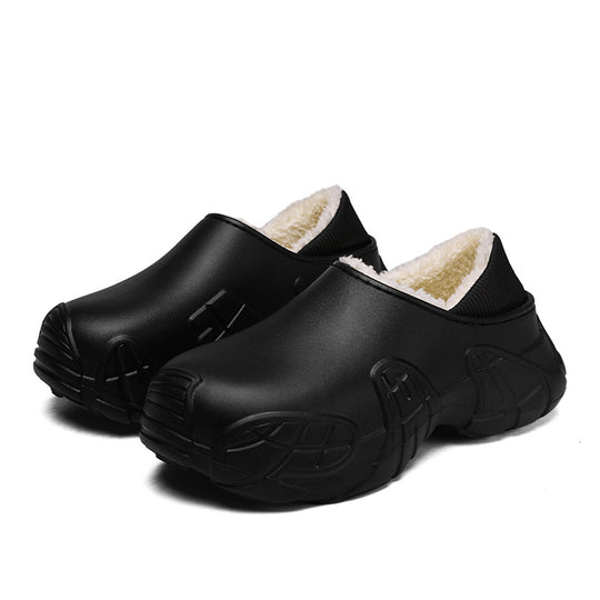 Damen Gemütliche Clogs mit flauschigem Innenfutter und rutschfester Sohle EB