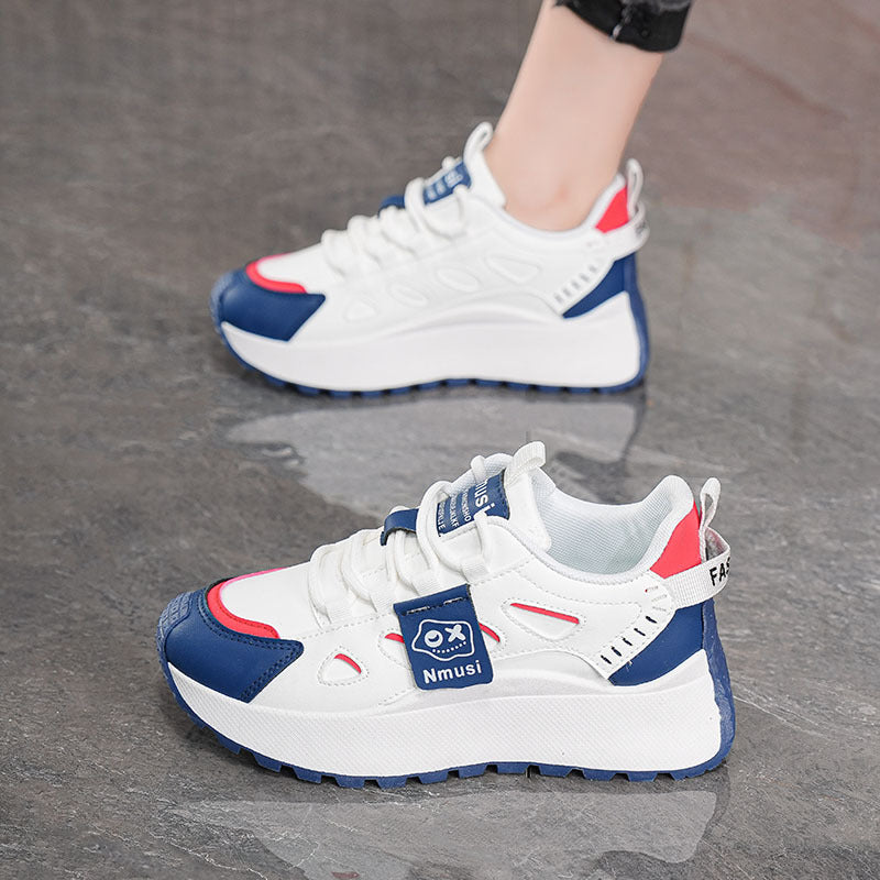 Damen Sportliche Plateau-Sneaker mit atmungsaktiver Konstruktion EB