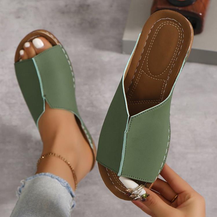 Damen entspannte Zehentrenner-Sandalen mit weichem Fußbett EB