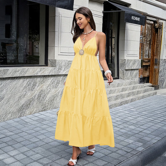 Damen Maxikleid mit zartem Verzierungsdetail EB