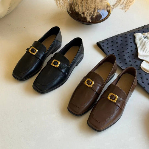 Damen Elegante Businessslipper mit dekorativem Schnallenverschluss EB