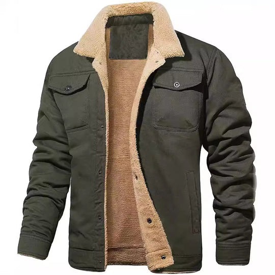 Herren gefütterte Arbeitsjacke mit hochflorigem Futter EB