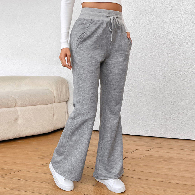 Damen ausgestellte Jogginghose mit hohem Bund und Kordelzug EB
