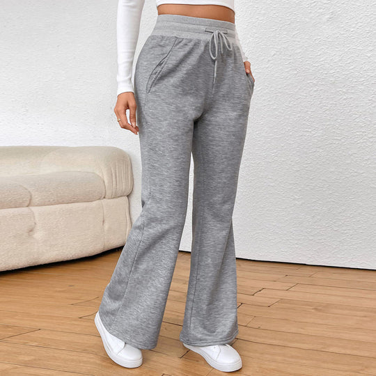 Damen ausgestellte Jogginghose mit hohem Bund und Kordelzug EB