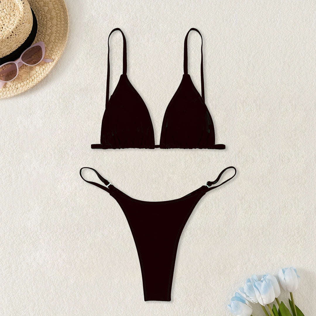 Damen Triangel-Bikini mit verstellbaren Trägern EB