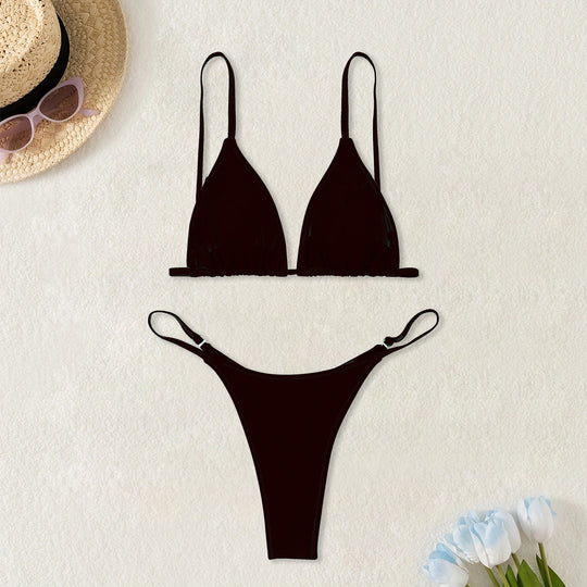 Damen Triangel-Bikini mit verstellbaren Trägern EB