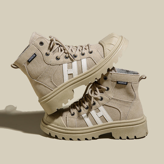 Damen Hochformat Sneaker aus robustem Textil mit trendiger Profilsohle EB