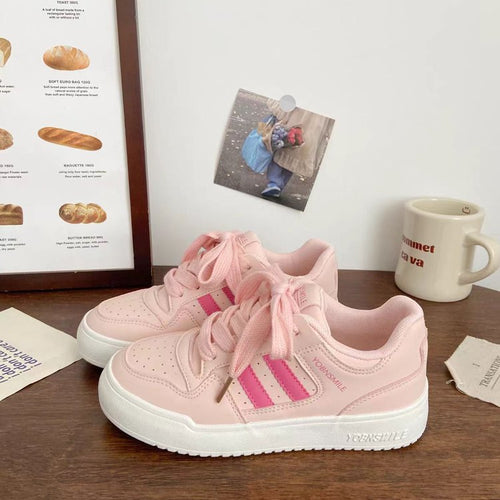 Damen Sportliche Sneaker mit atmungsaktivem Obermaterial und modischer Schnürung EB