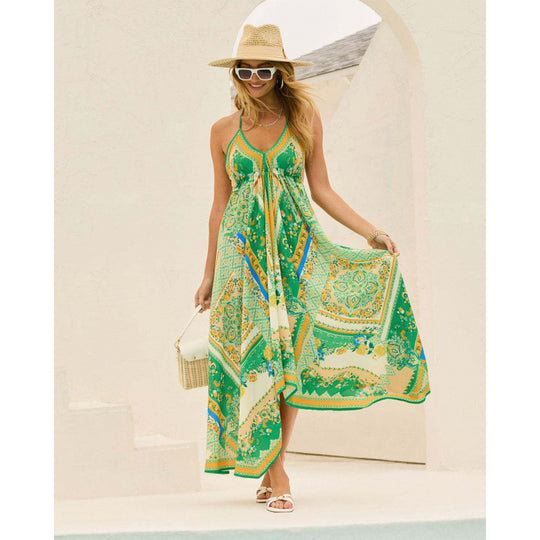 Damen Maxikleid mit verspieltem Muster EB