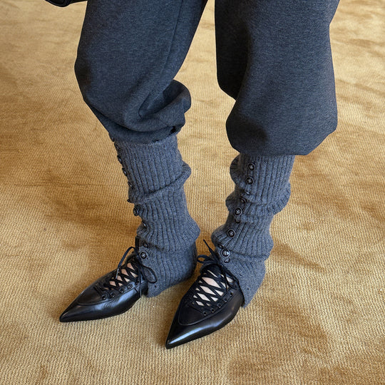 Damen Elegante und modische Schnürschuhe mit spitz zulaufender Form EB