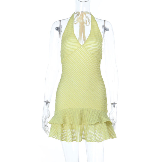 Damen Verspieltes Strandkleid mit rüschenbesetztem Saum EB